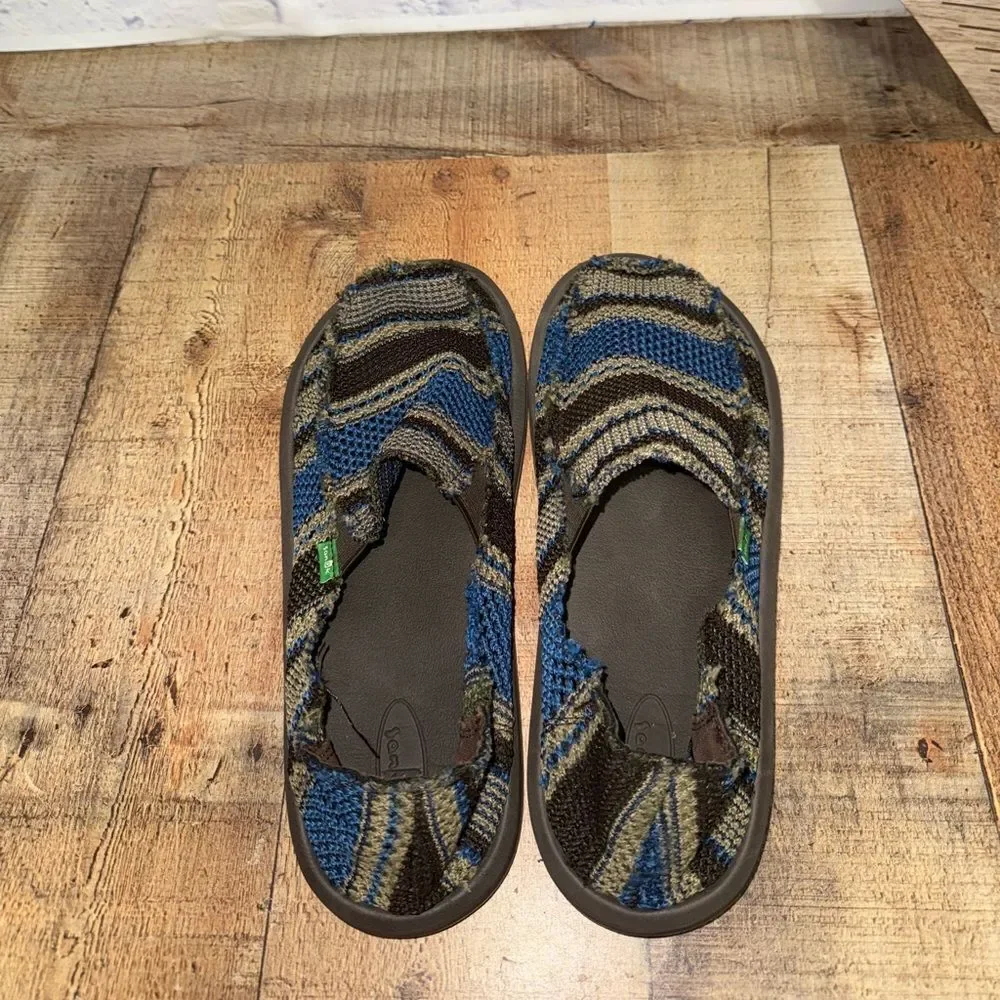 Sanuk Yew knit Sidewalk Surfer casual loafers size 9
